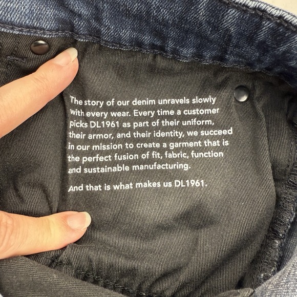 DL1961 Jeans Mens 40x33 Avery Relaxed Straight Seaport Dark Wash DL Ultimate - Picture 12 of 13